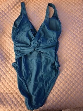 Nicole Miller Teal One-Piece Swimsuit